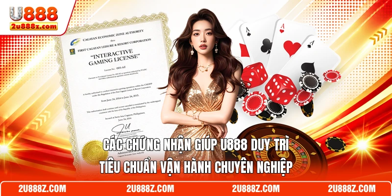 Các chứng nhận giúp U888 duy trì tiêu chuẩn vận hành chuyên nghiệp