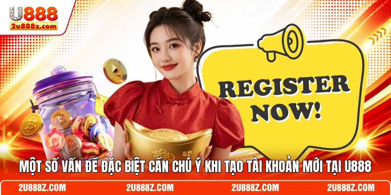 Một số vấn đề đặc biệt cần chú ý khi tạo tài khoản mới tại U888